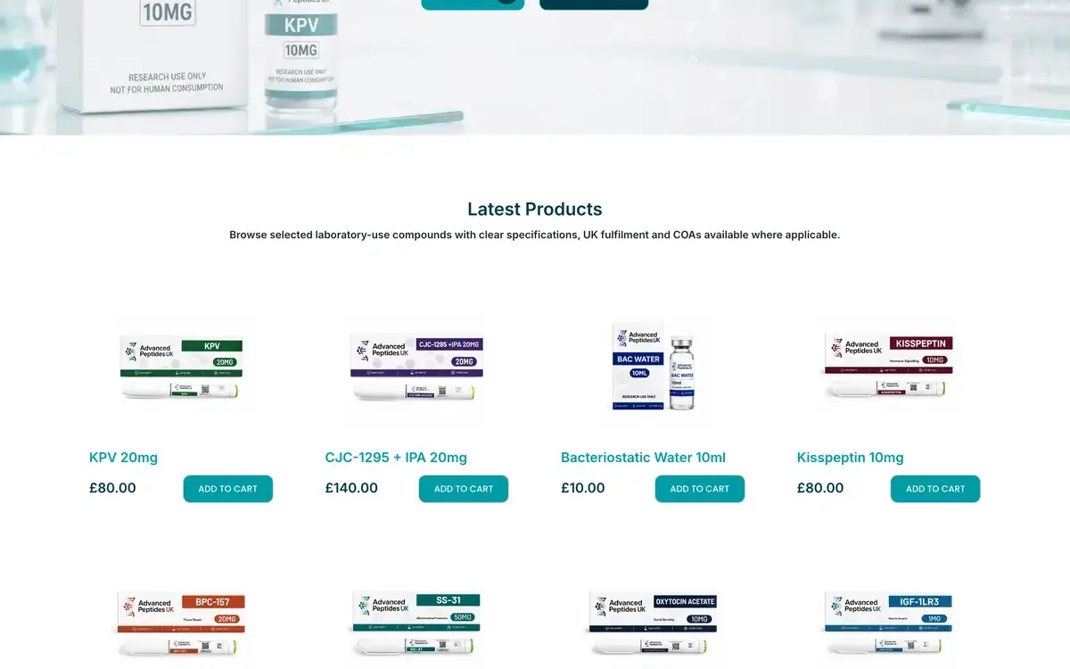 Advanced Peptides UK, first detail