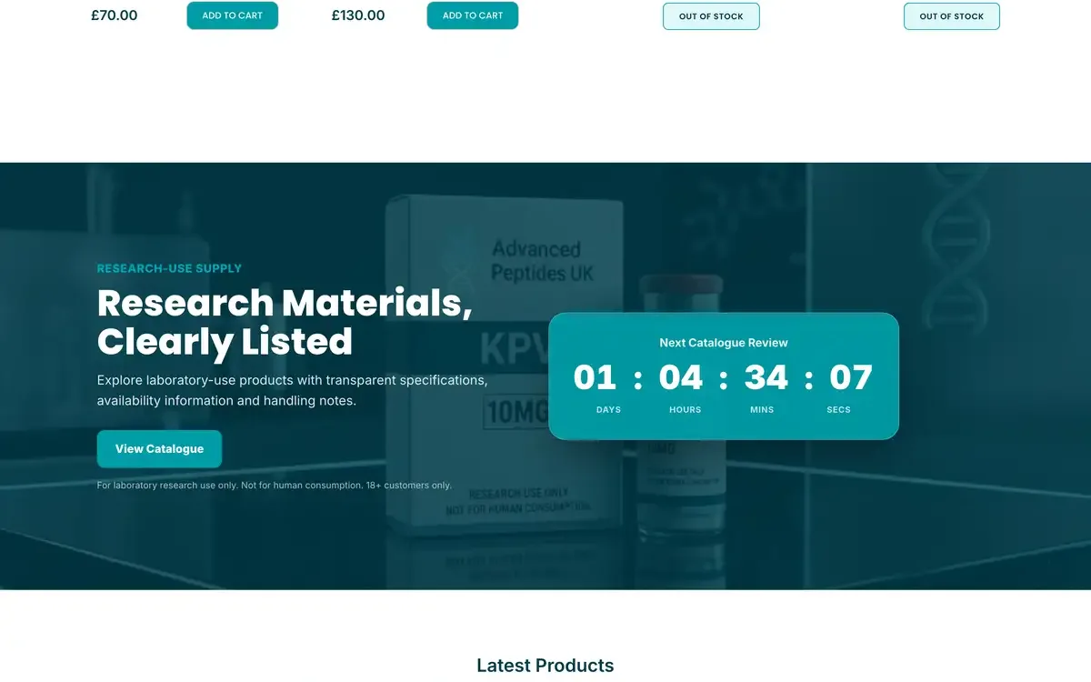 Advanced Peptides UK, second detail