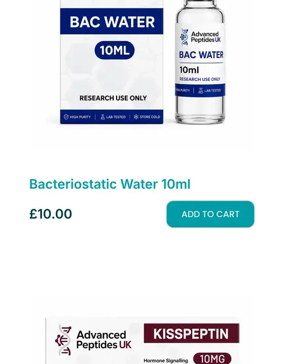 Advanced Peptides UK, on a phone