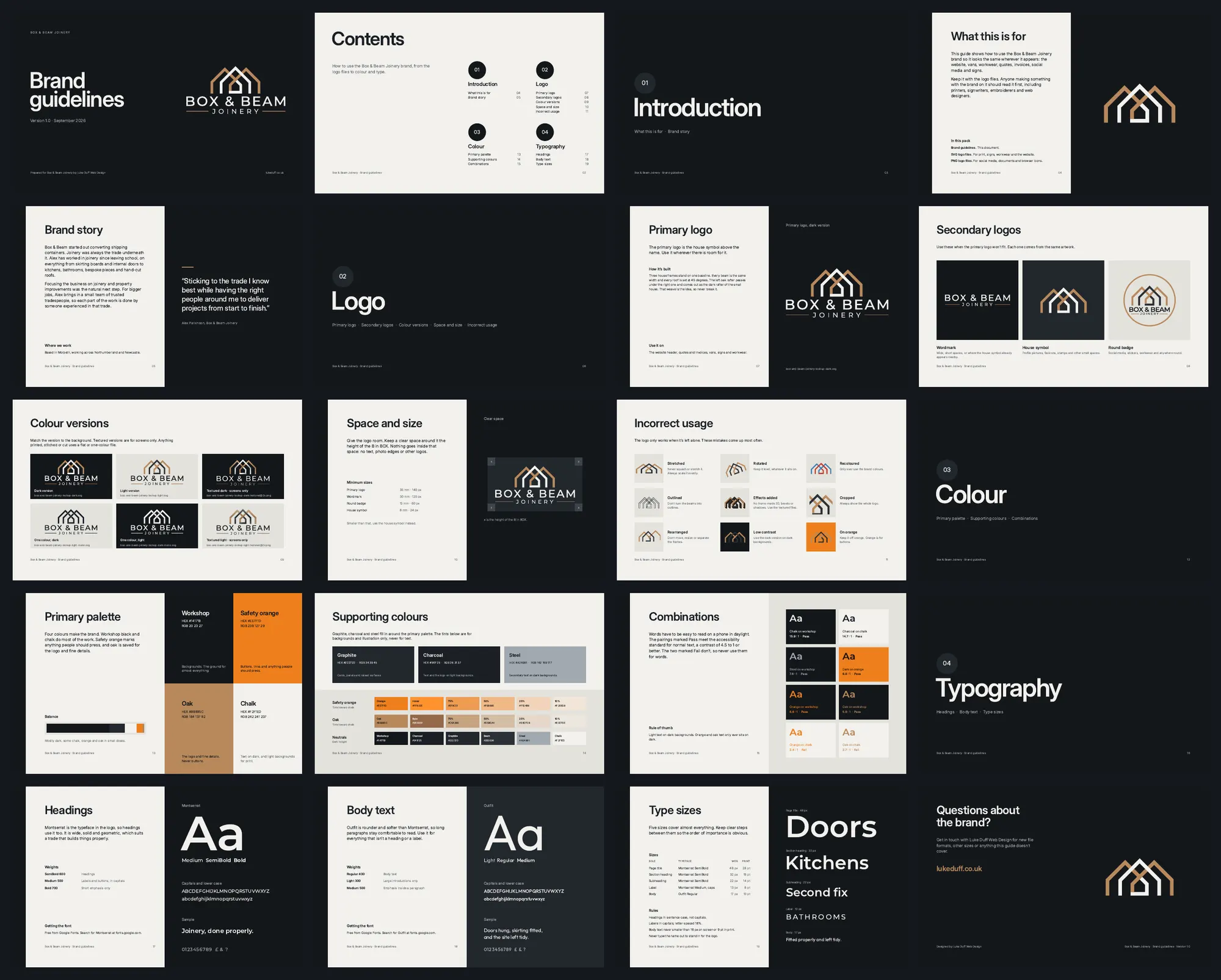 Box and Beam Brand Guidelines, the finished artwork