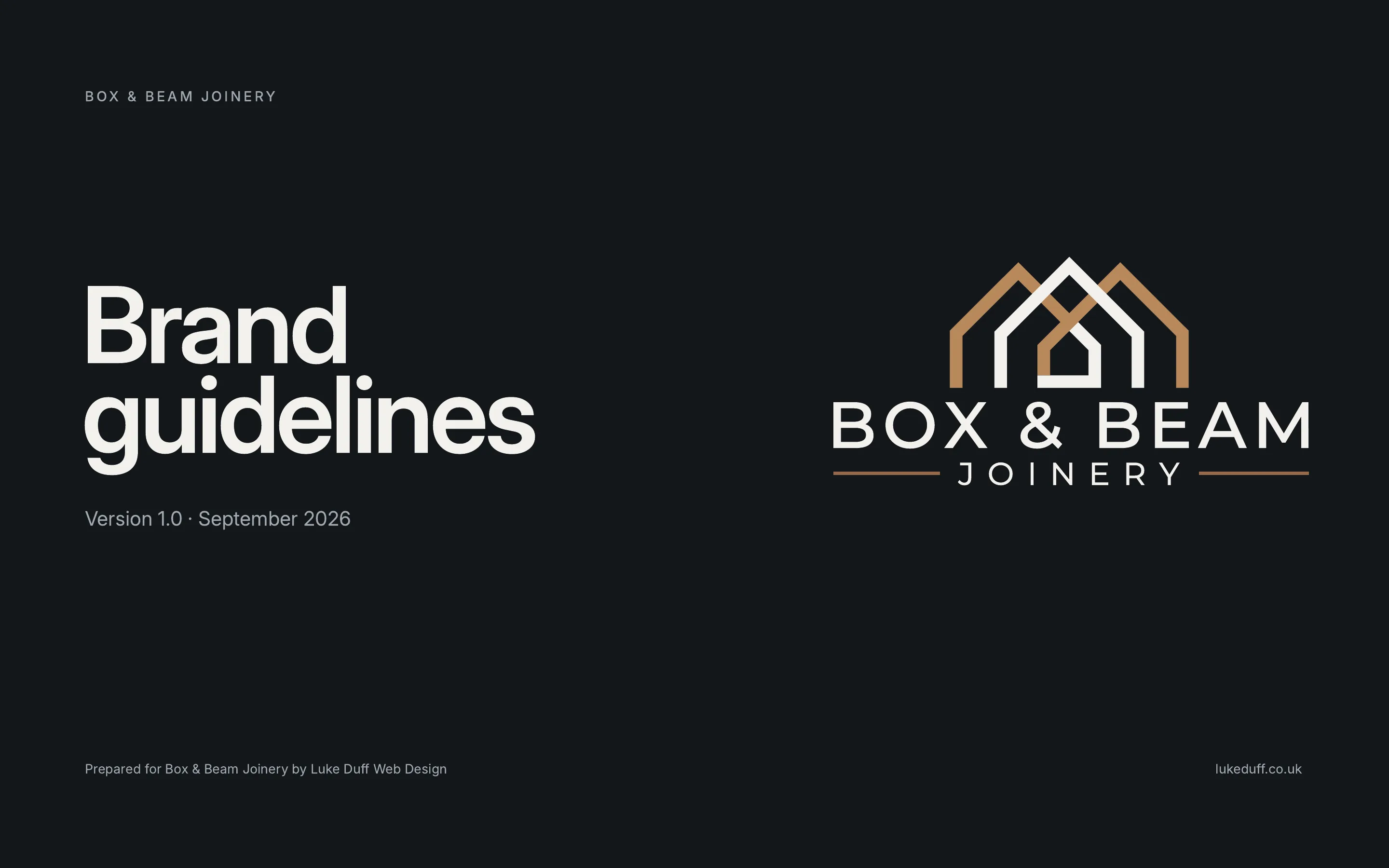 Box and Beam Brand Guidelines website