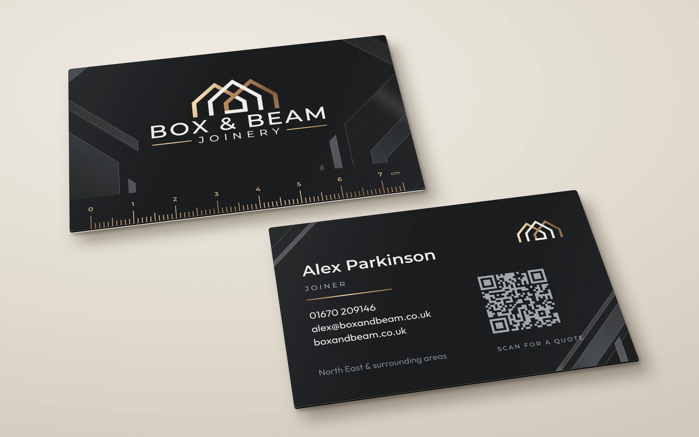 Box and Beam Business Cards website