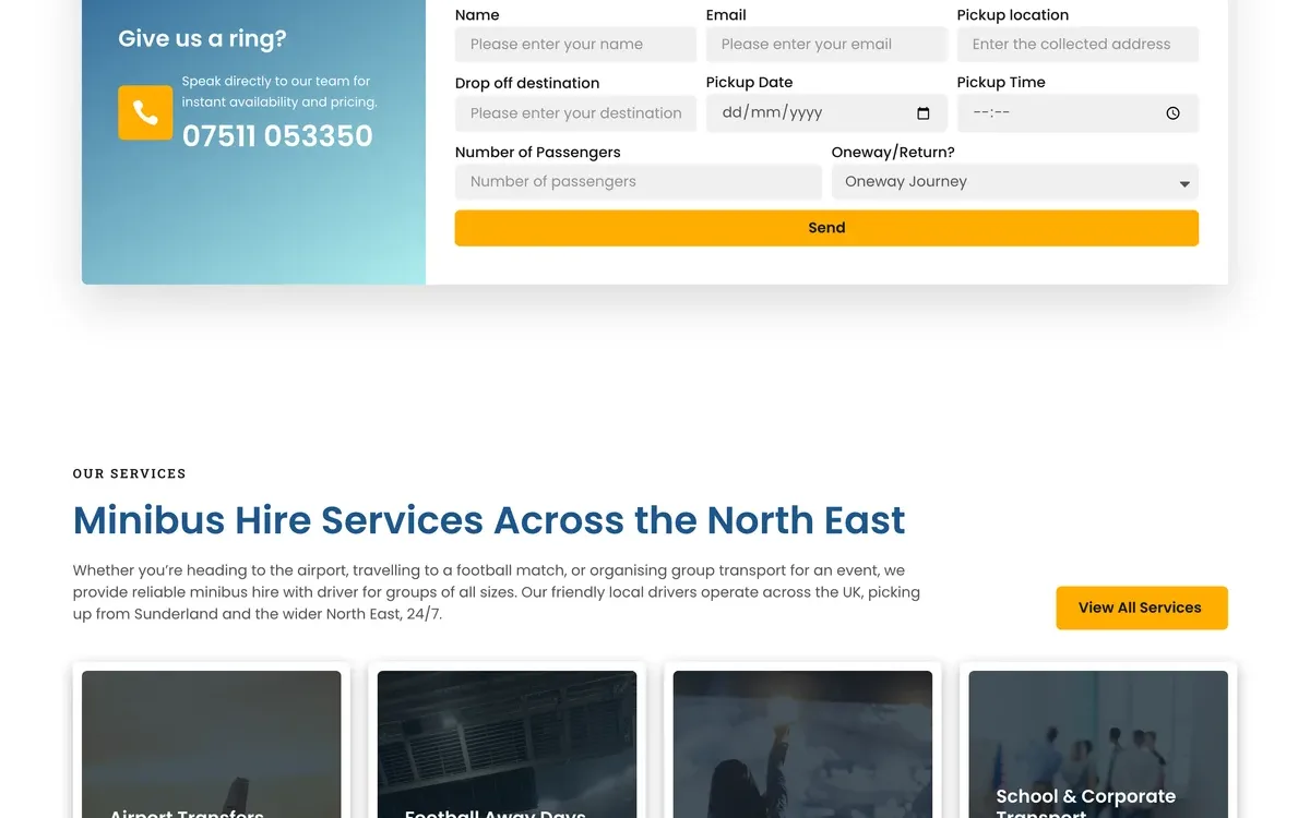 D&G Minibus Hire, first detail