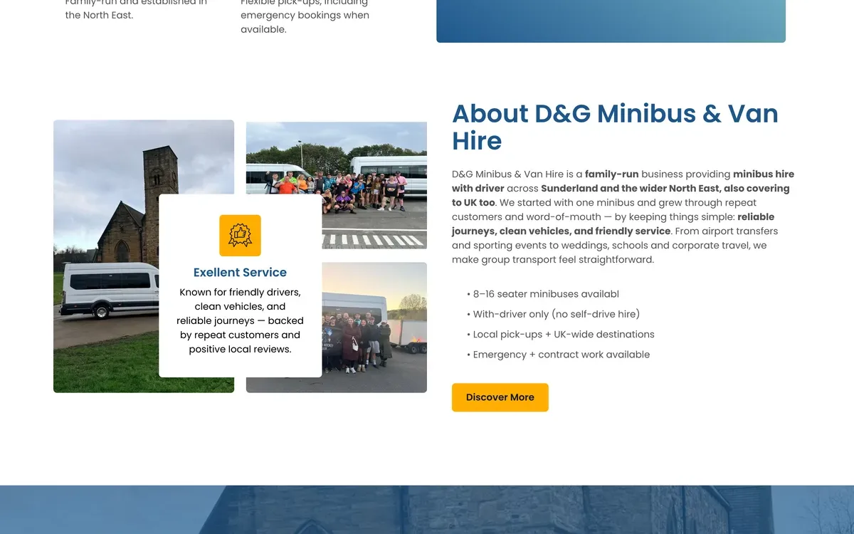 D&G Minibus Hire, third detail