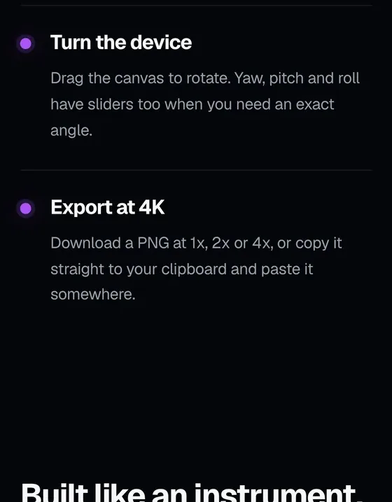 MockupForge 3D, on a phone
