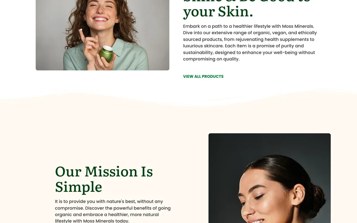 Moss Minerals Natural Products, first detail