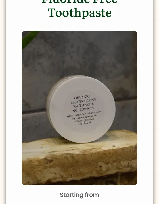 Moss Minerals Natural Products, on a phone