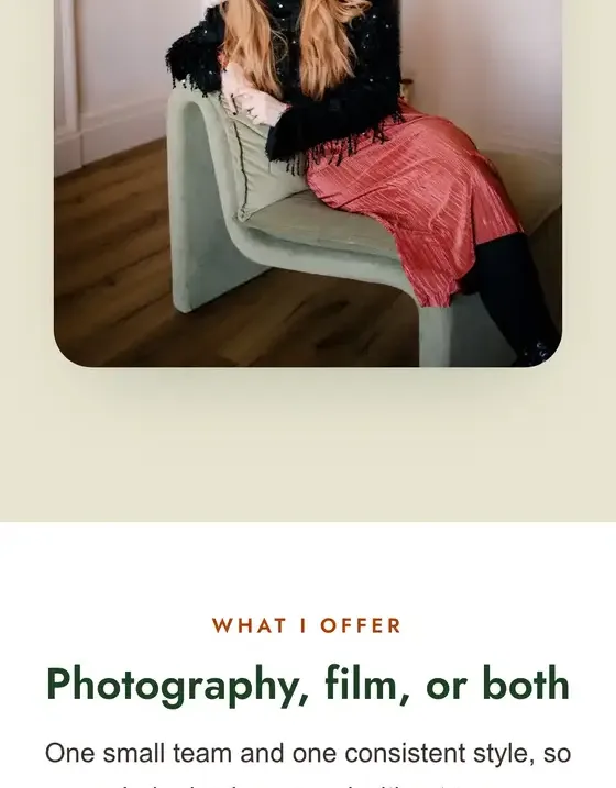 The Lovely Photo Company, on a phone