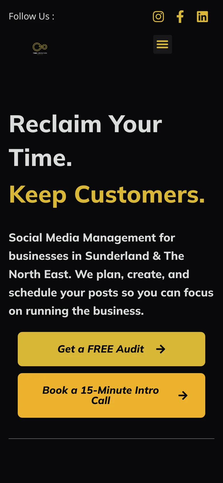 Time Liberation Social Media on a phone