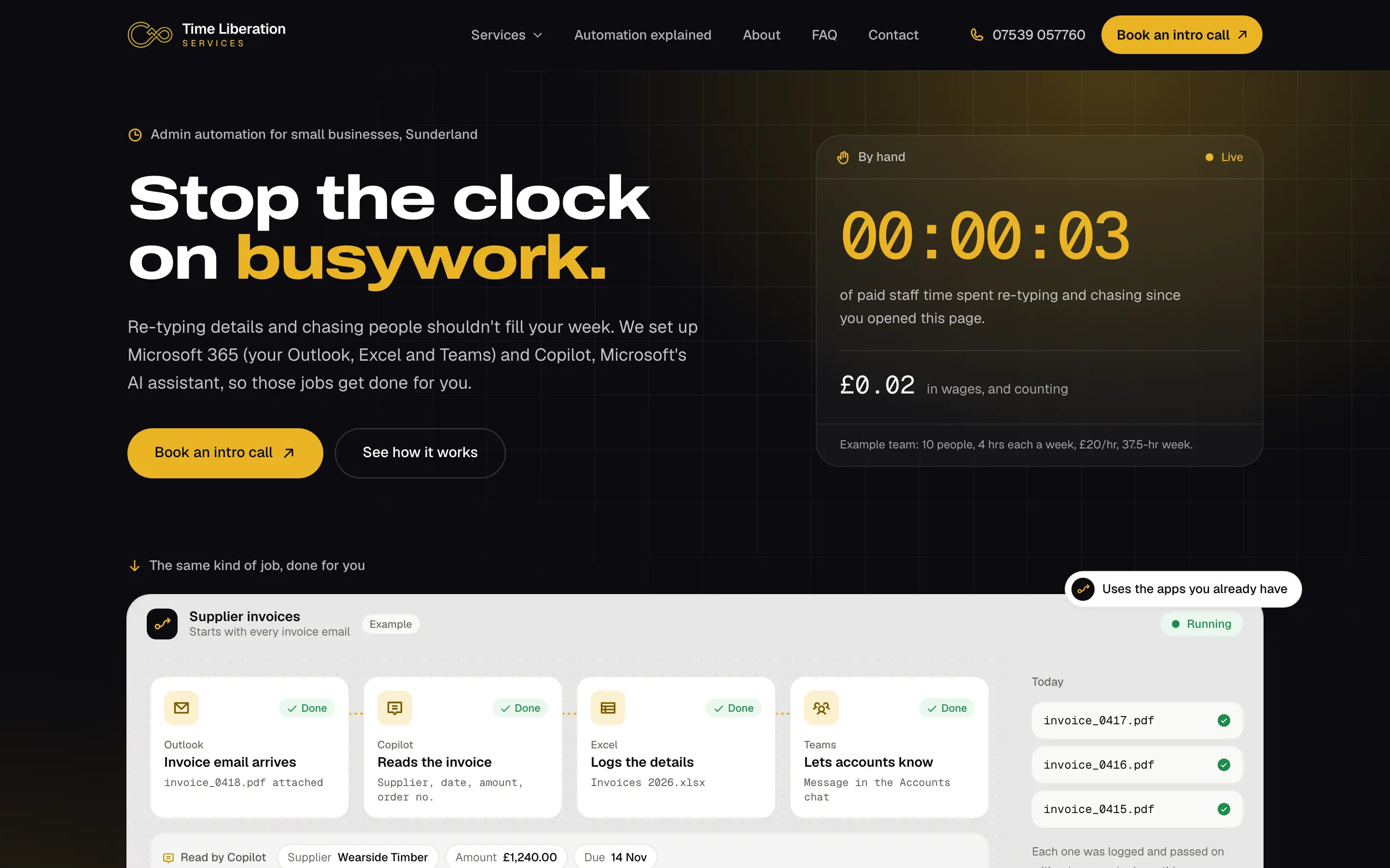 Time Liberation Automation website