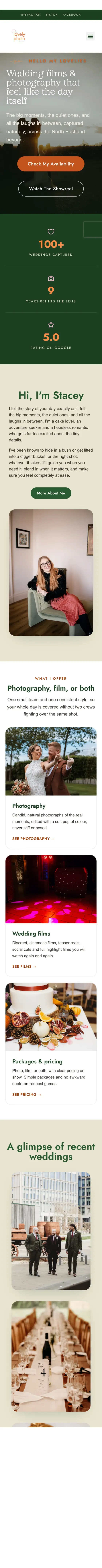 The Lovely Photo Company on a phone